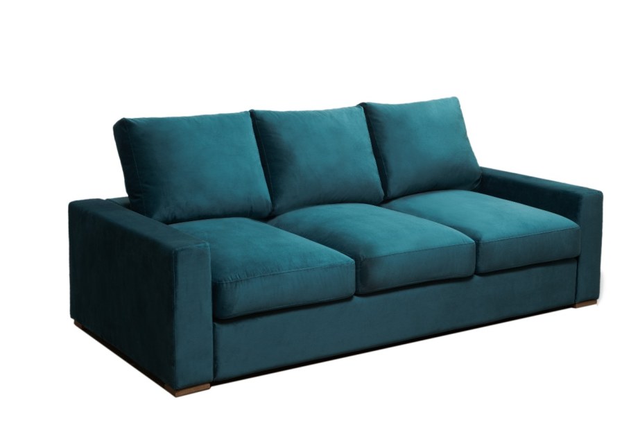 Трехместный диван бирюзовый