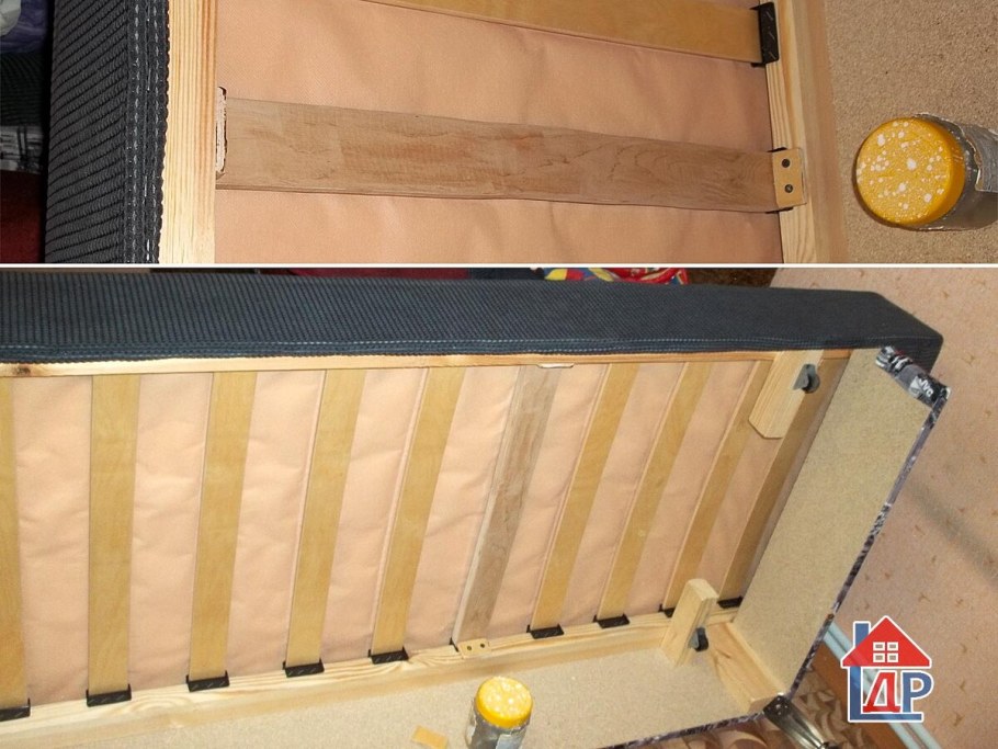 Сломалась ламель в диване