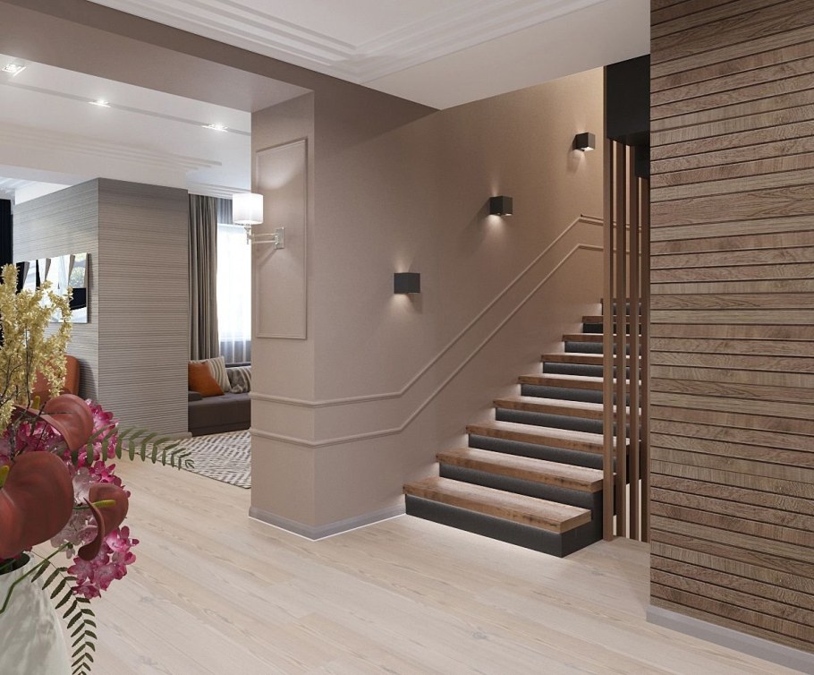 Прихожая с лестницей