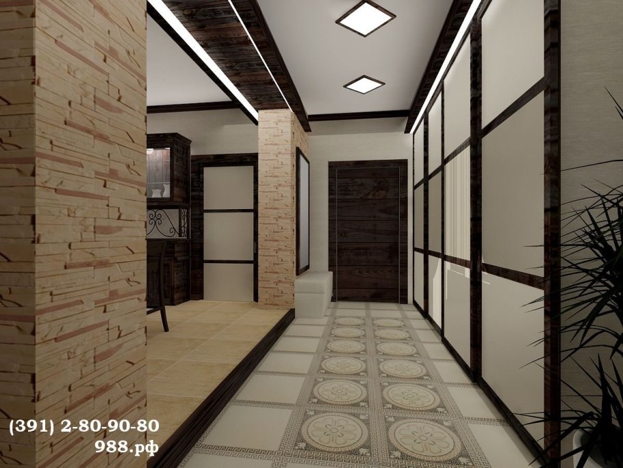 Дизайнерская отделка коридор