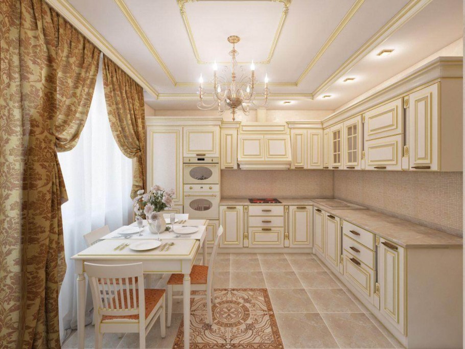 Кухня классика беж