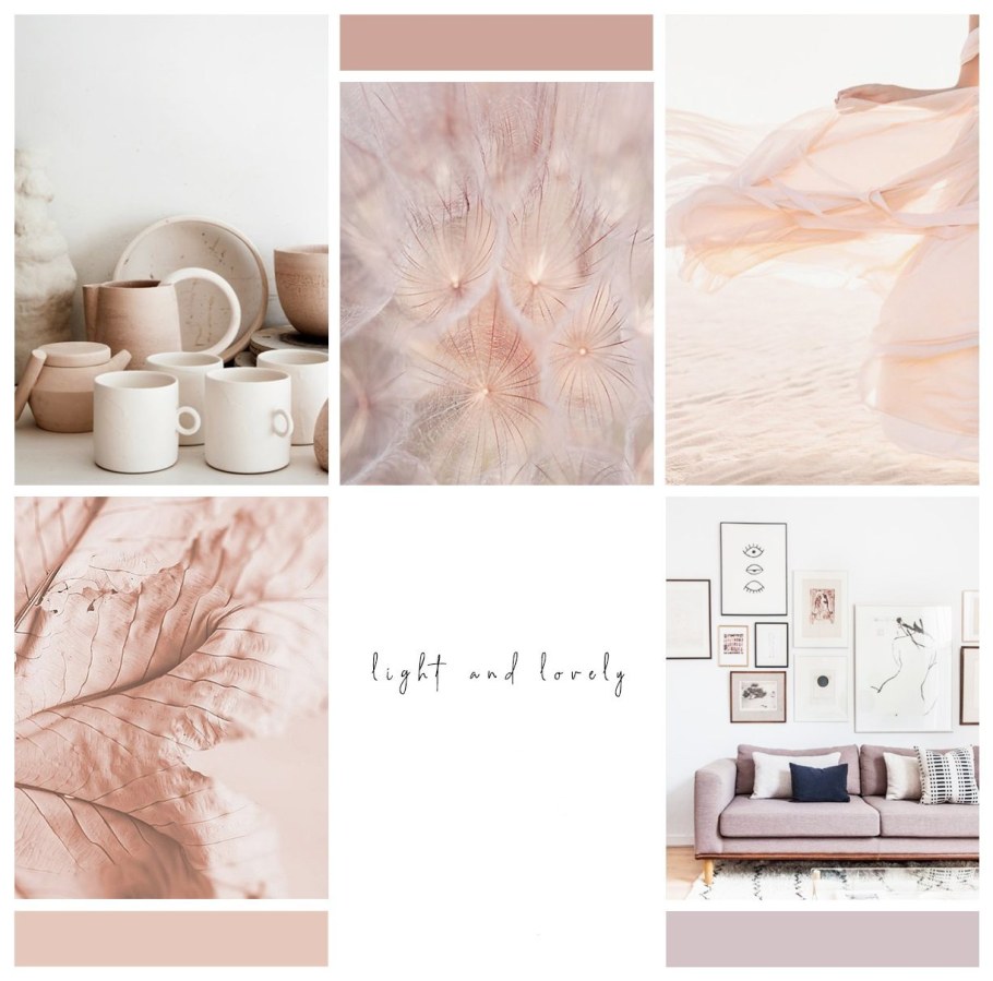 Мудборд интерьера в светлых тонах