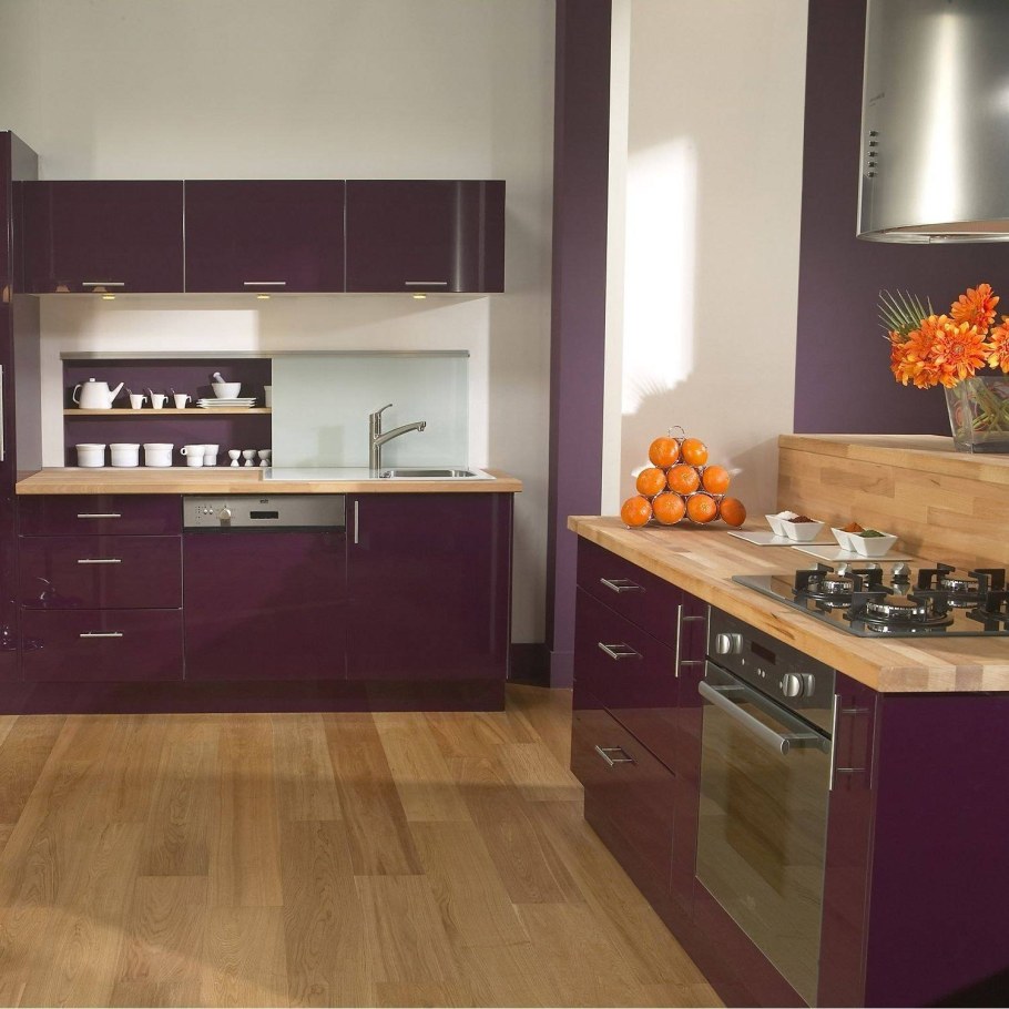 Кухни Леруа Мерлен сиреневого цвета