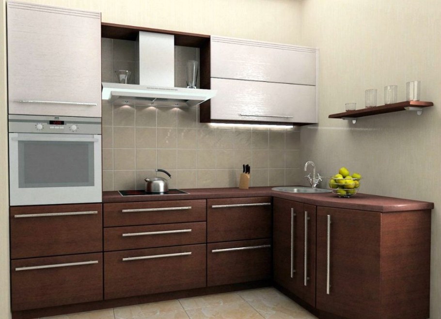 Кухня темный низ светлый верх