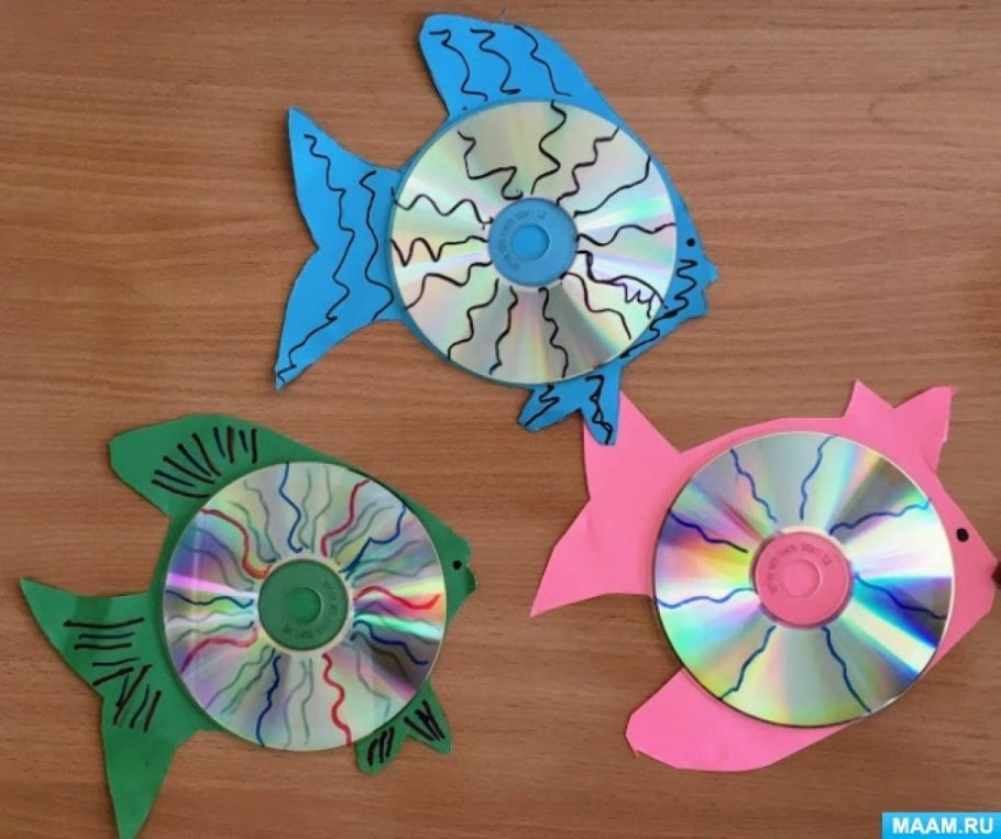 Цветы из дисков