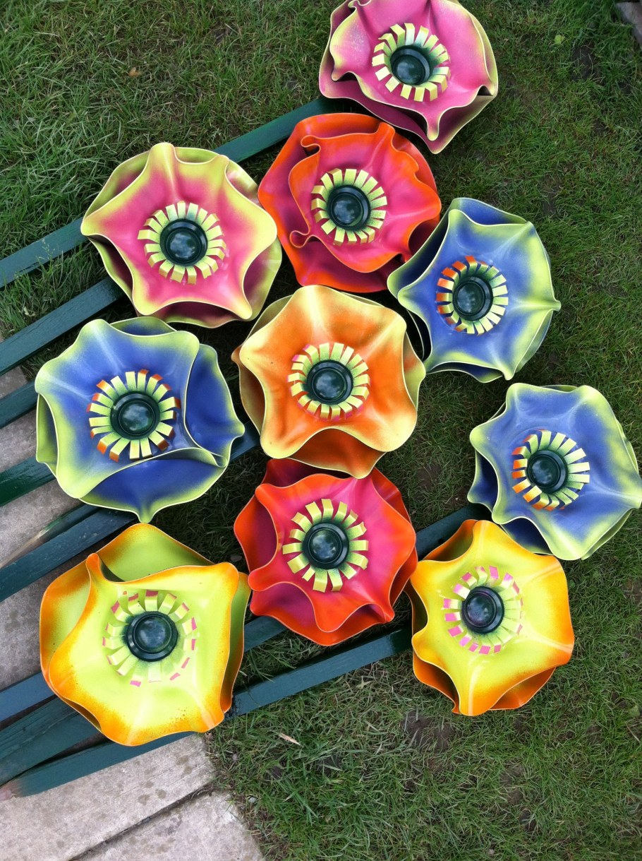 Декор для сада из дисков