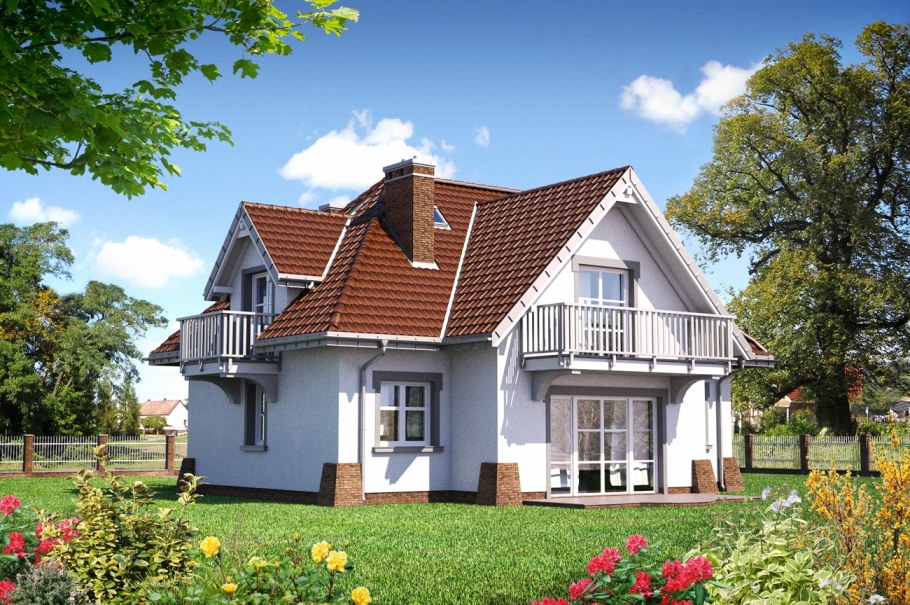 Мансардный дом