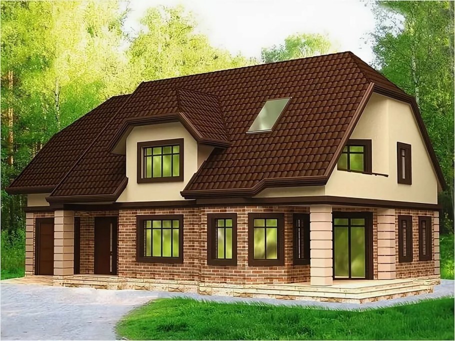 Полувальмовая четырехскатная крыша