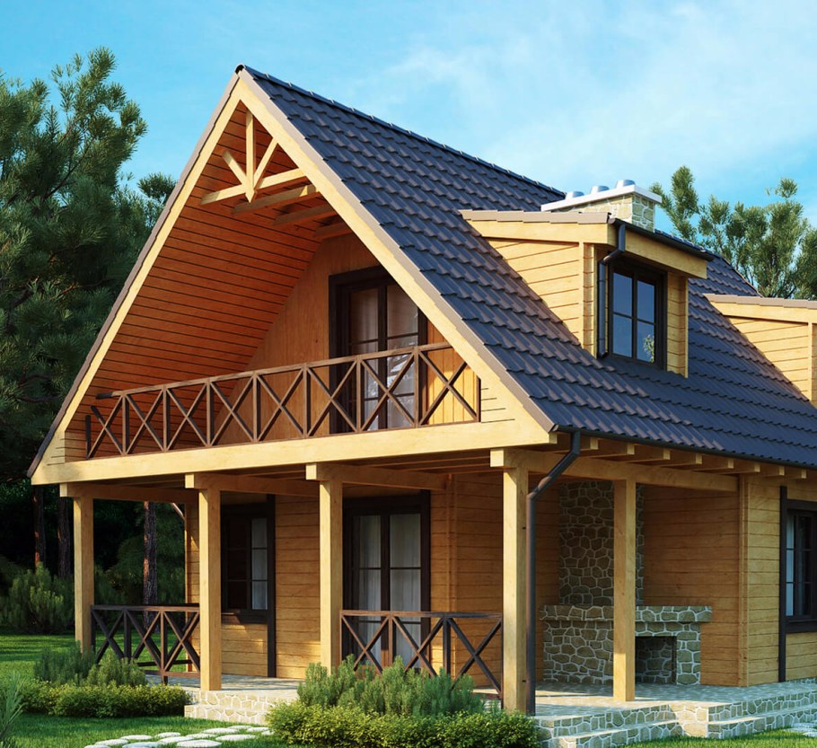 Мансардный дом