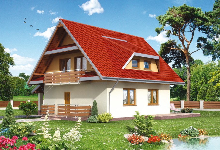 Дом с мансардой