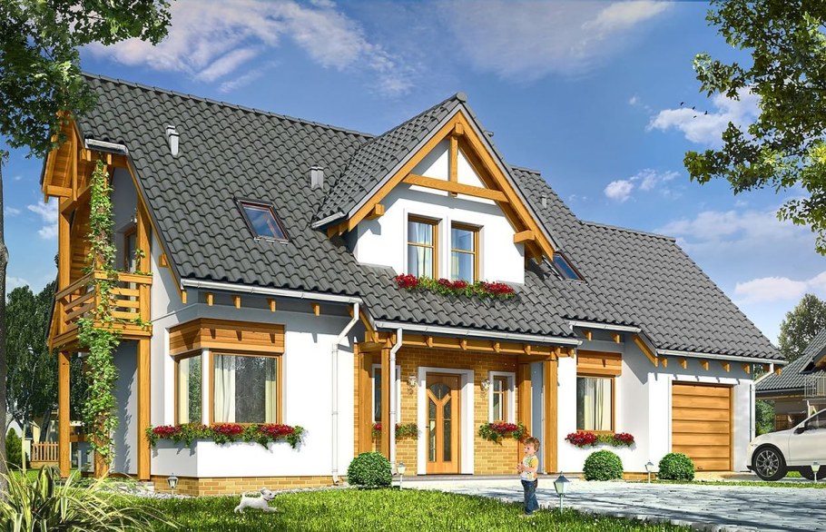 Красивые мансардные крыши