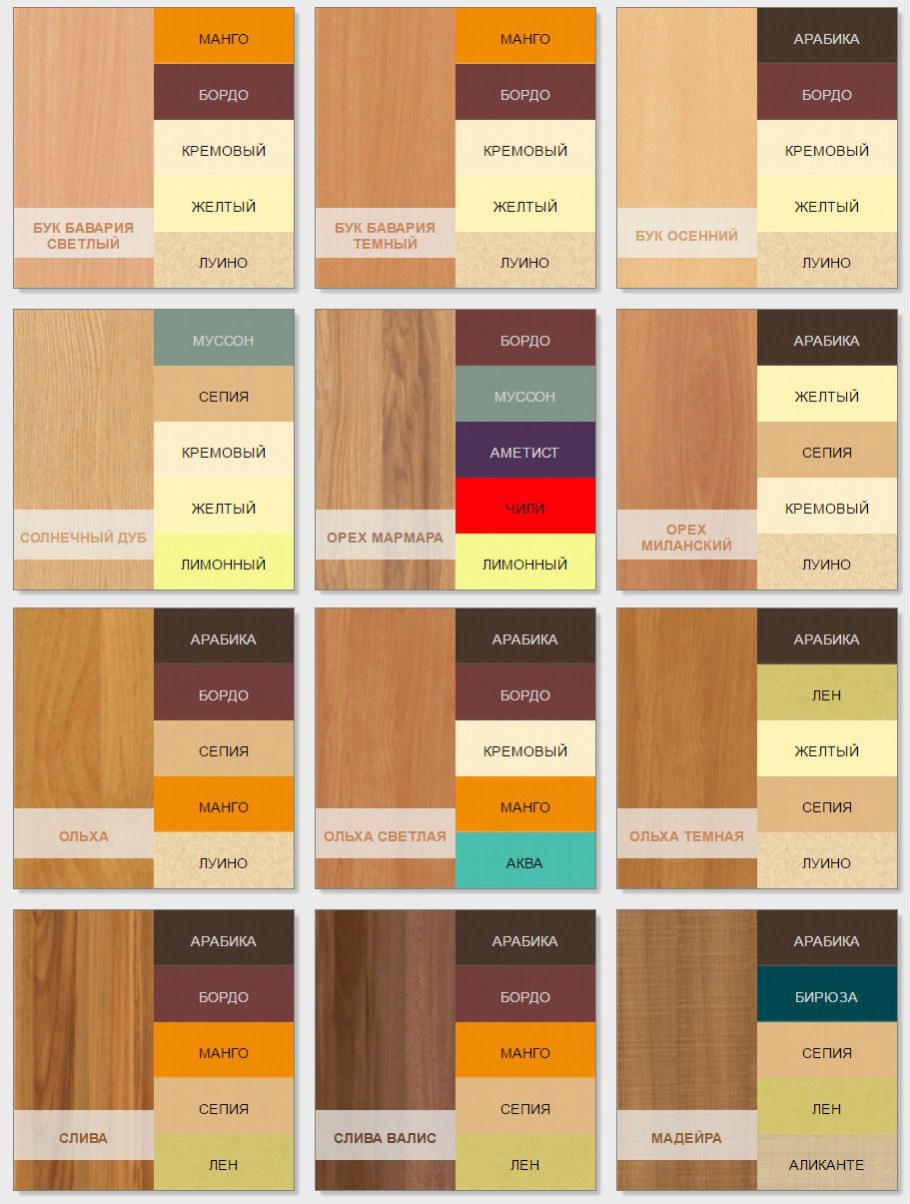 Цвета мебели