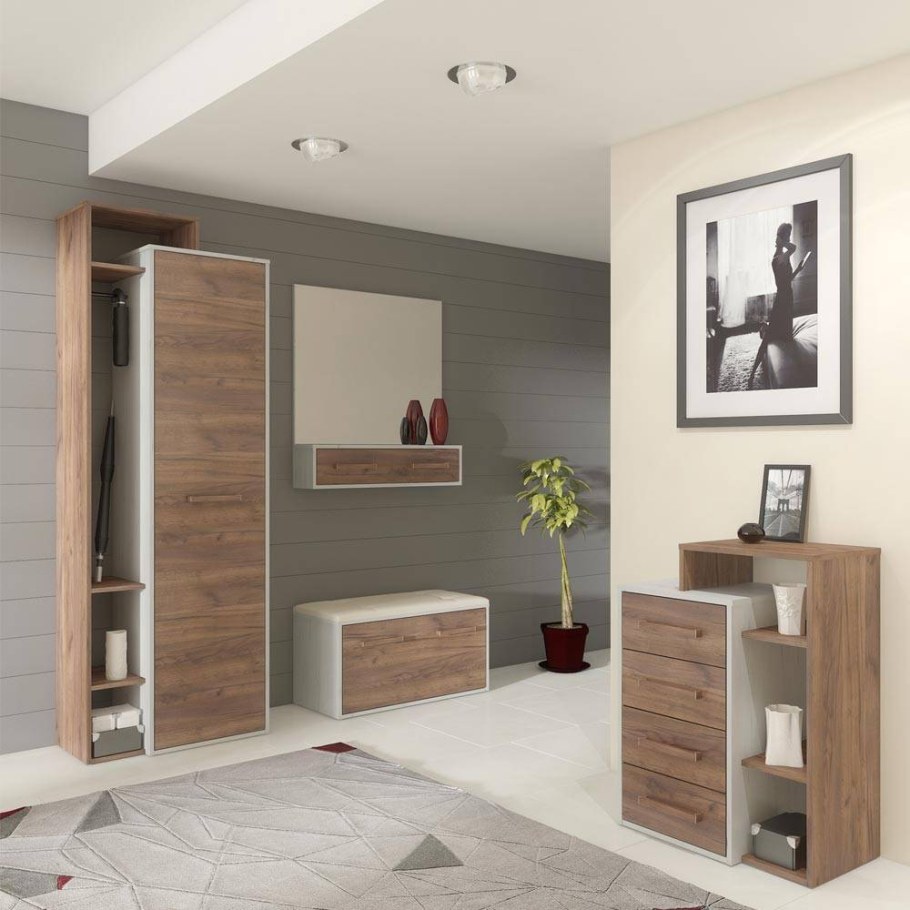 Прихожая Дюна дуб сонома / белый