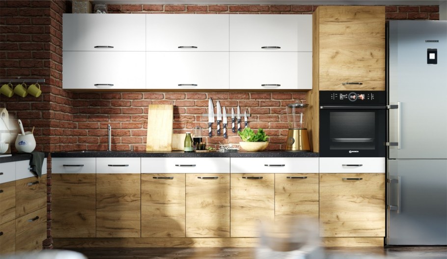 Кухня дуб крафт золотой