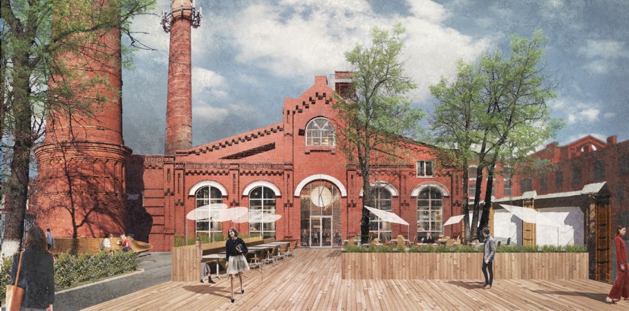 Территория завода Зингер Подольск