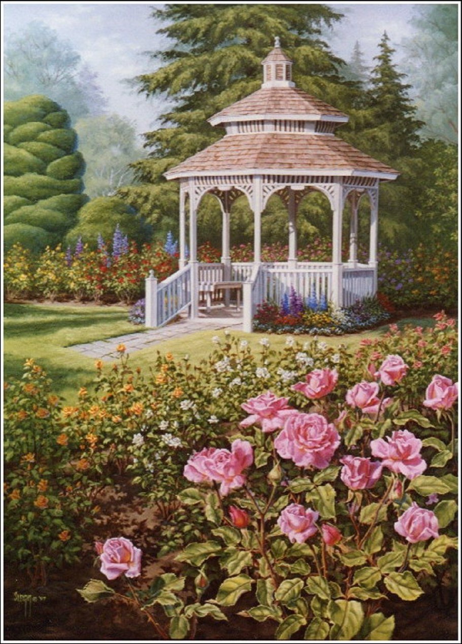 Беседка в саду