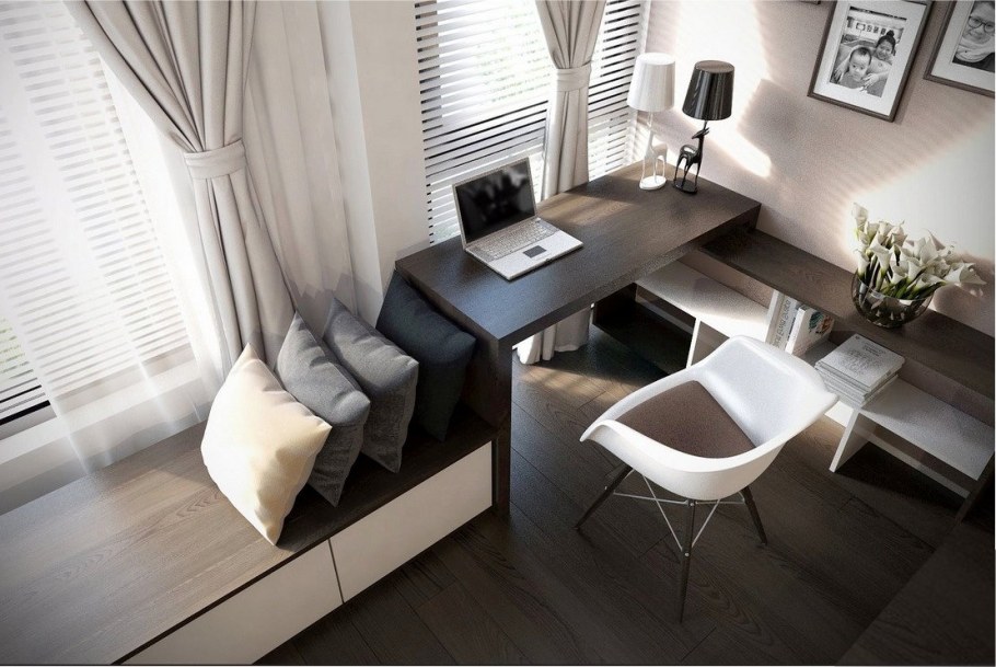 Гостиная с рабочим местом