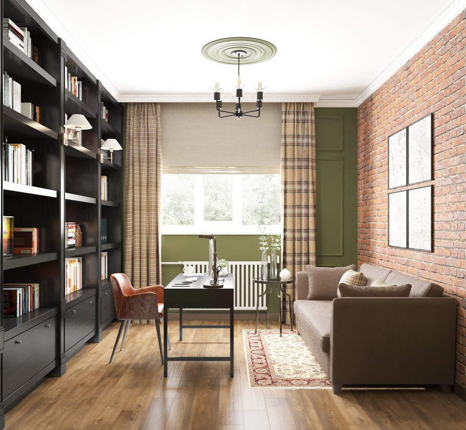 Планировка кабинета в частном доме