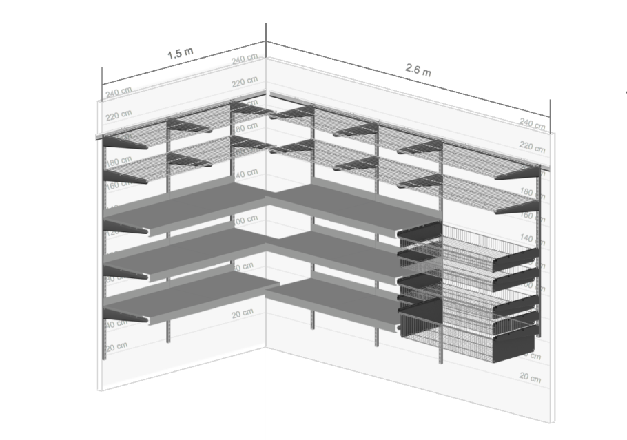 Гардеробные металлические системы аристо