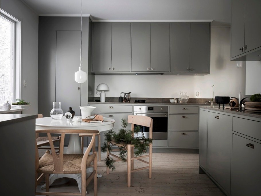 Серая кухня икеа