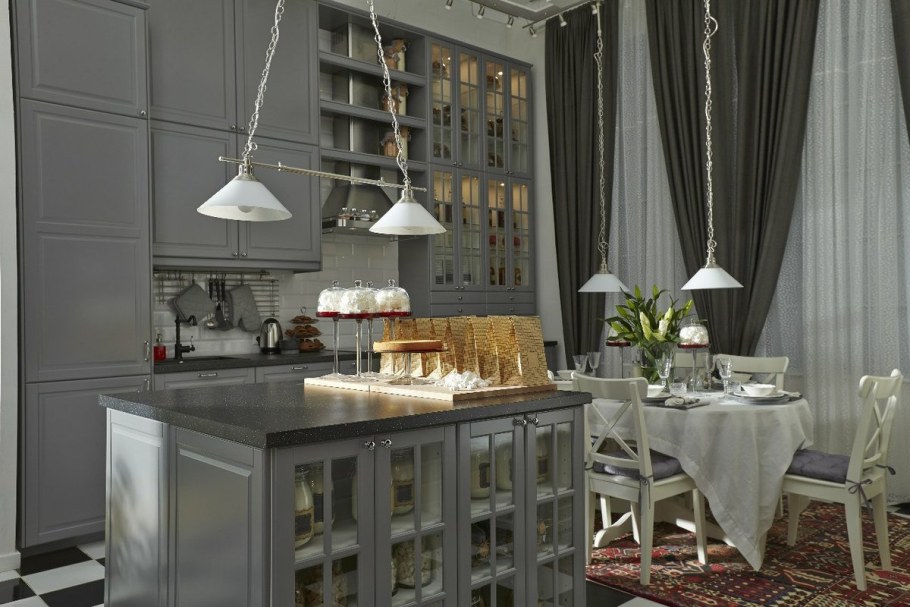 Кухня икеа Будбин зеленая