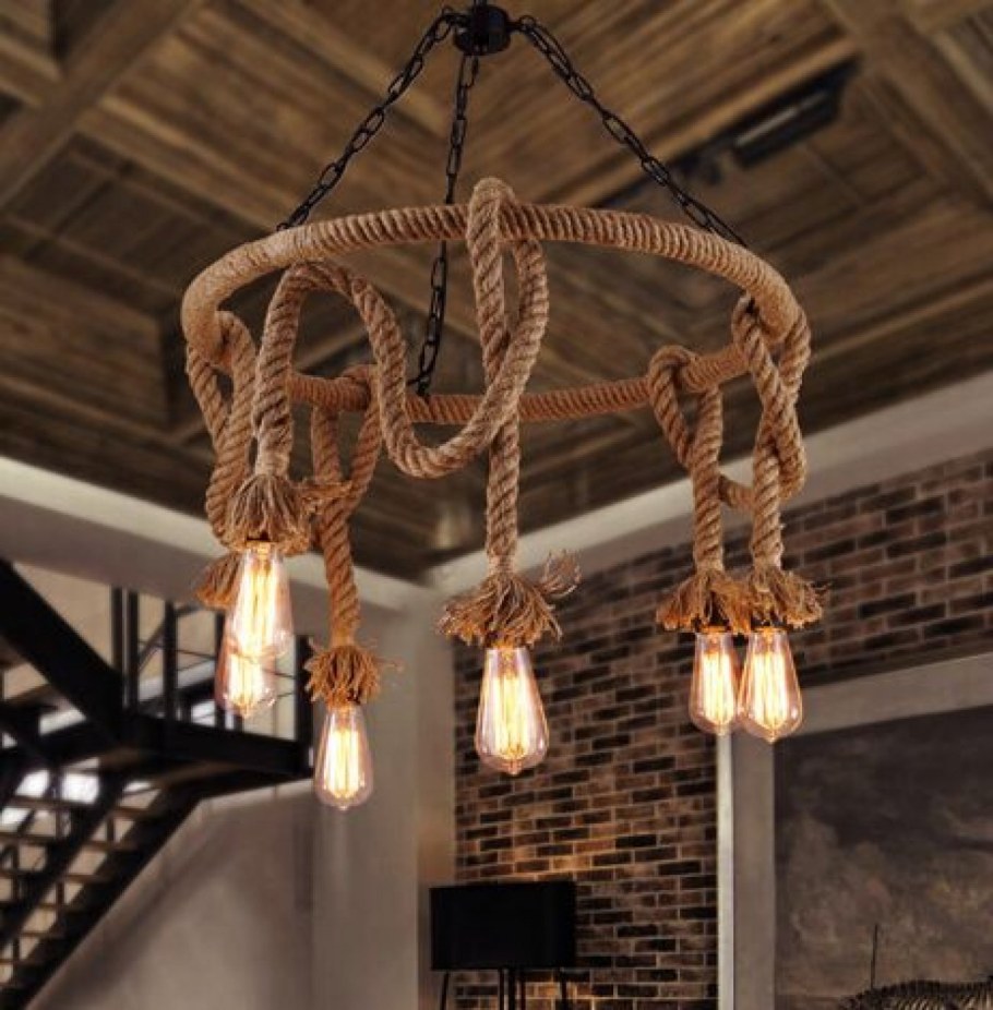 Люстра Loft Rope Chandelier 6