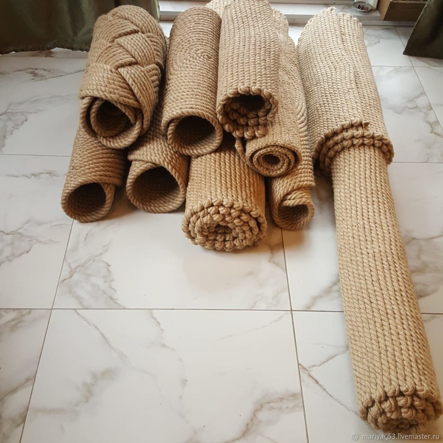 Круглый ковер Julia grup Dip джутовый 150