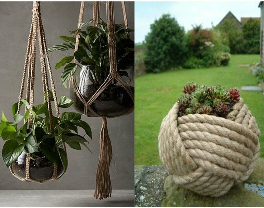 Декор из джутового каната