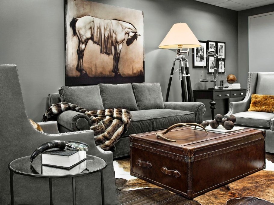 Сочетание серого и коричневого в интерьере