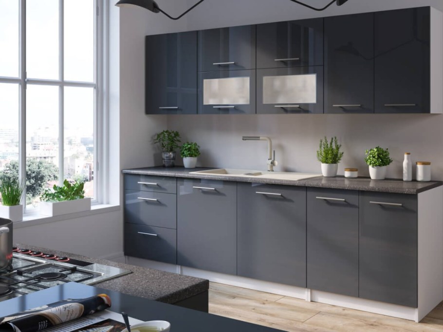 Черный графит Эггер кухни