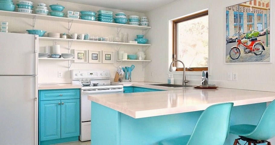 Кухня 2022 бирюза