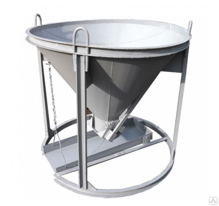 Бадья для бетона БН-1,0 лоток(1,25*1,75м,250кг)