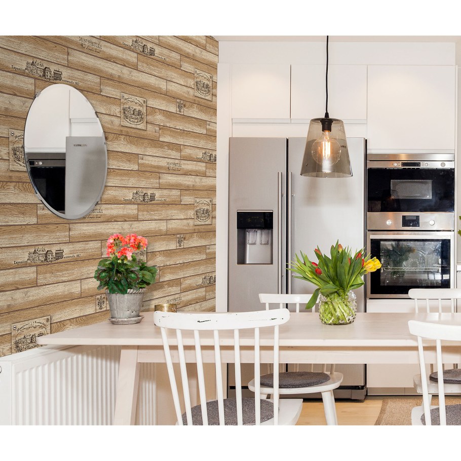Стильные кухонные обои