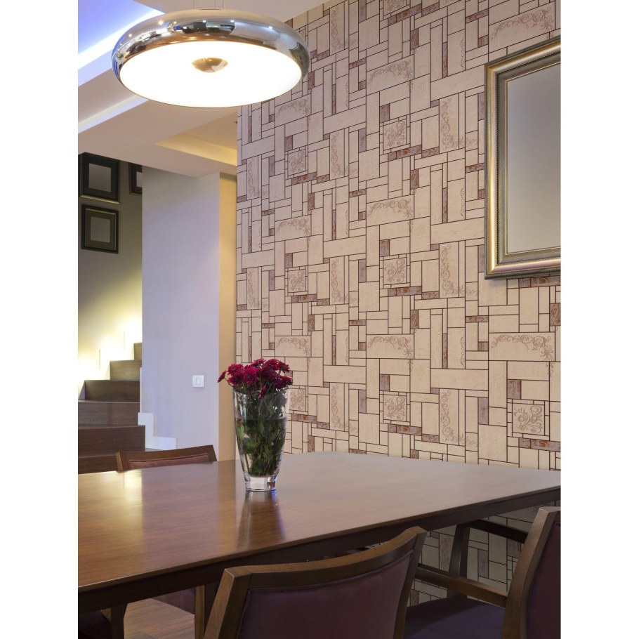 Обои виниловые Home Color Ceramica бежевые 0.53 м 510-21