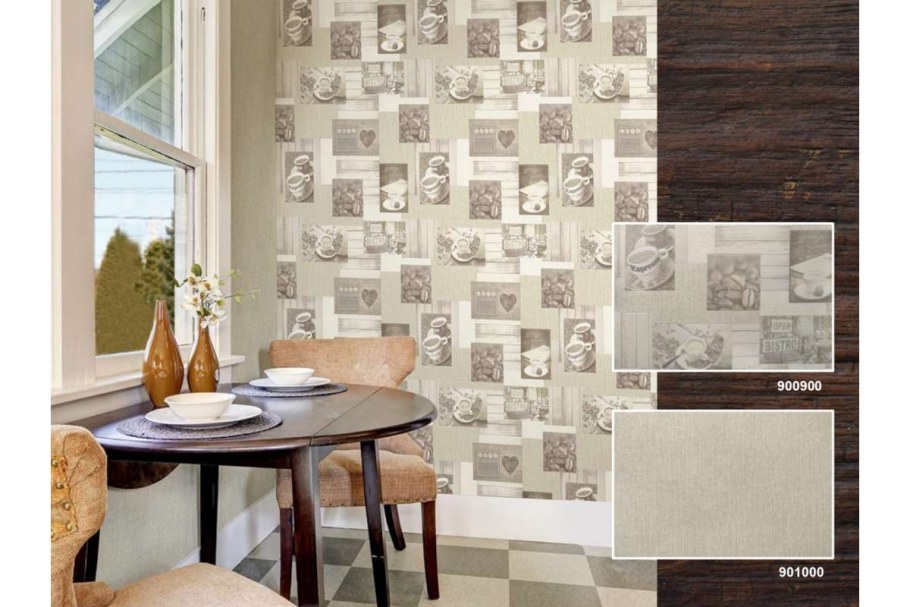 Варианты обоев для кухни