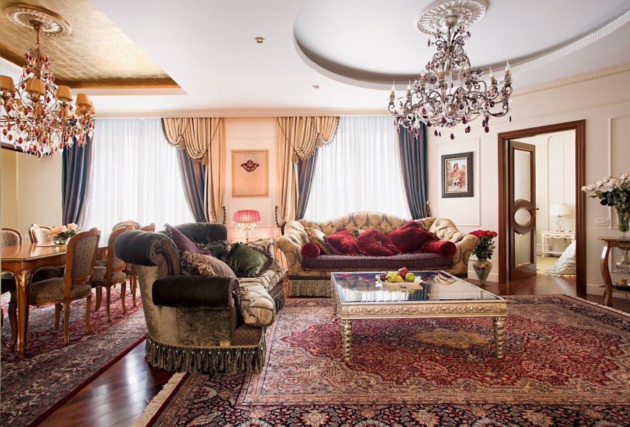 Ковры для гостиной в классическом стиле