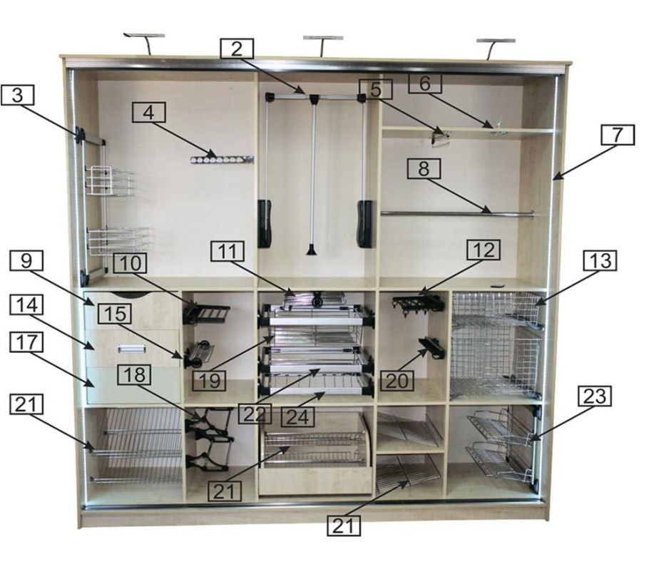 Планировка шкафа купе