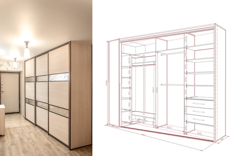 Проект шкафа купе