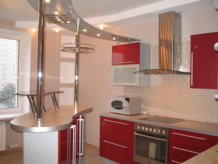 Кухни с барной стойкой