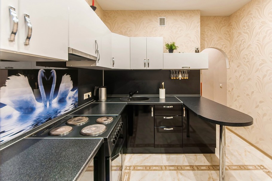 Кухняс барнрй стойкой .