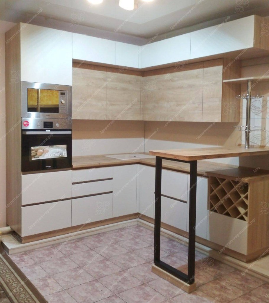 Угловые кухни с барной стой