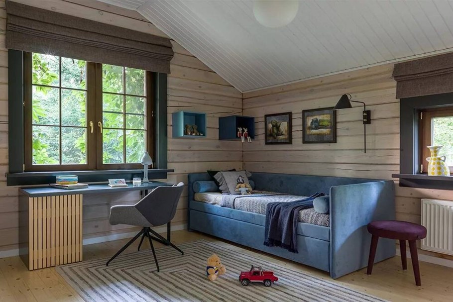 Интерьер деревянной дачи