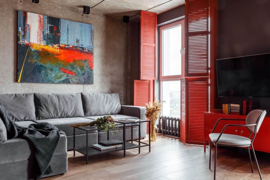 Стиль лофт с яркими акцентами
