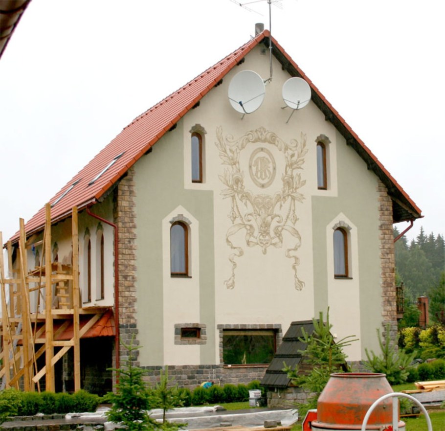 Отделка фасада штукатуркой