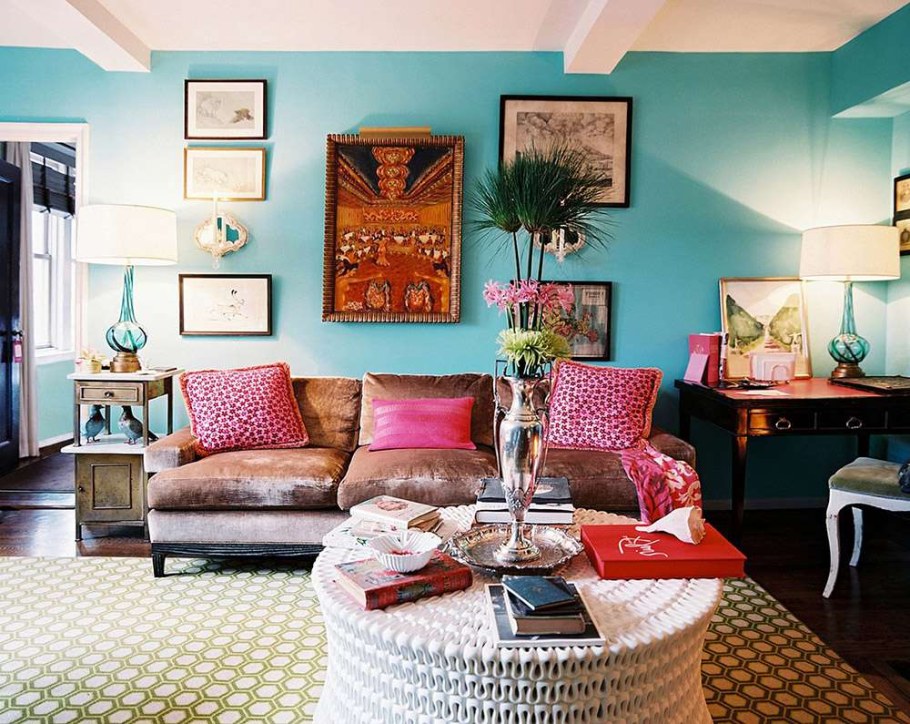 Яркие цвета в интерьере