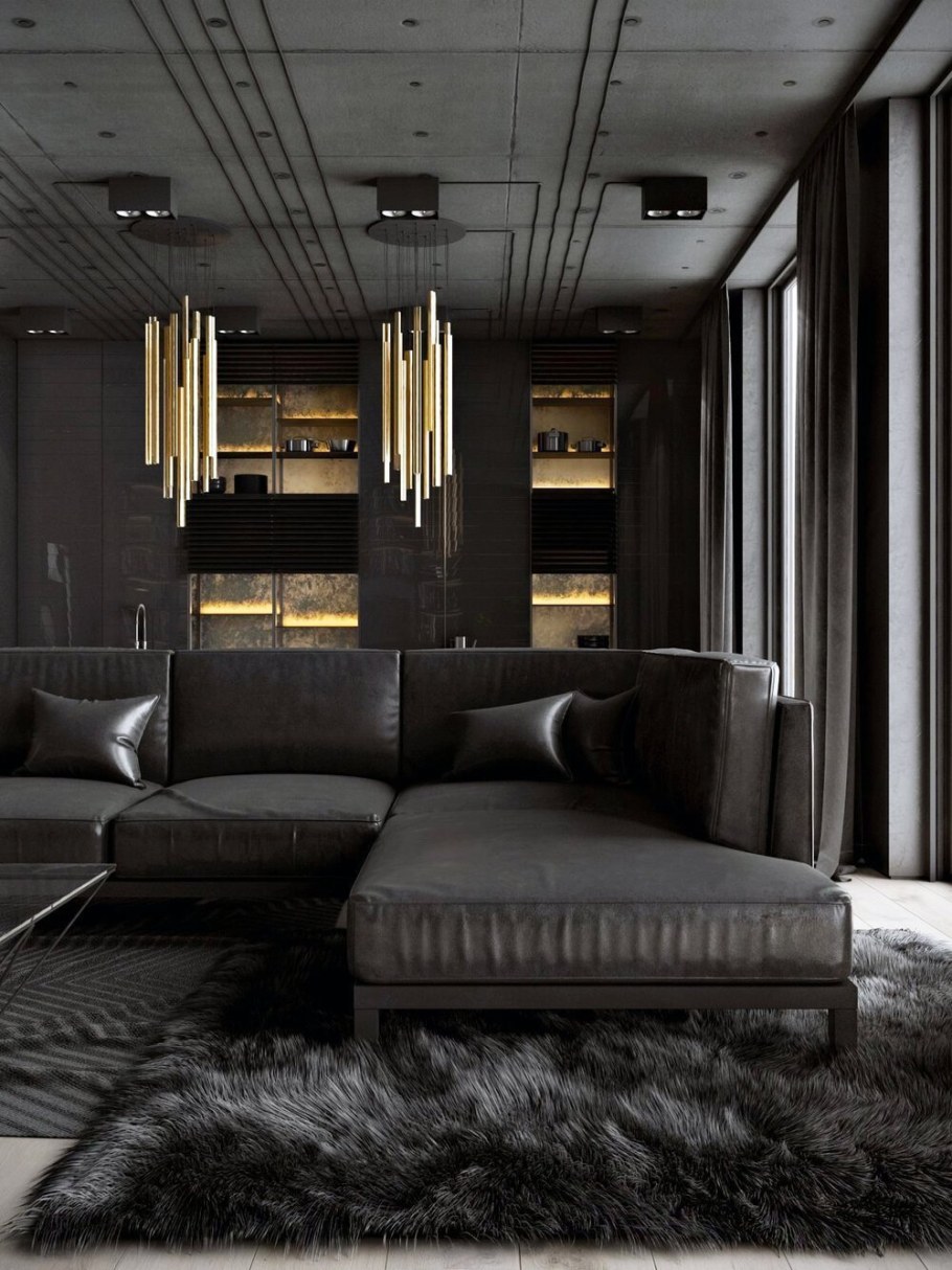 Интерьер в темных тонах