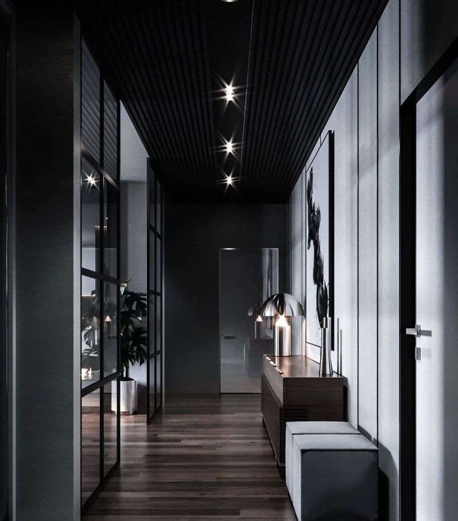 Черные двери в интерьере