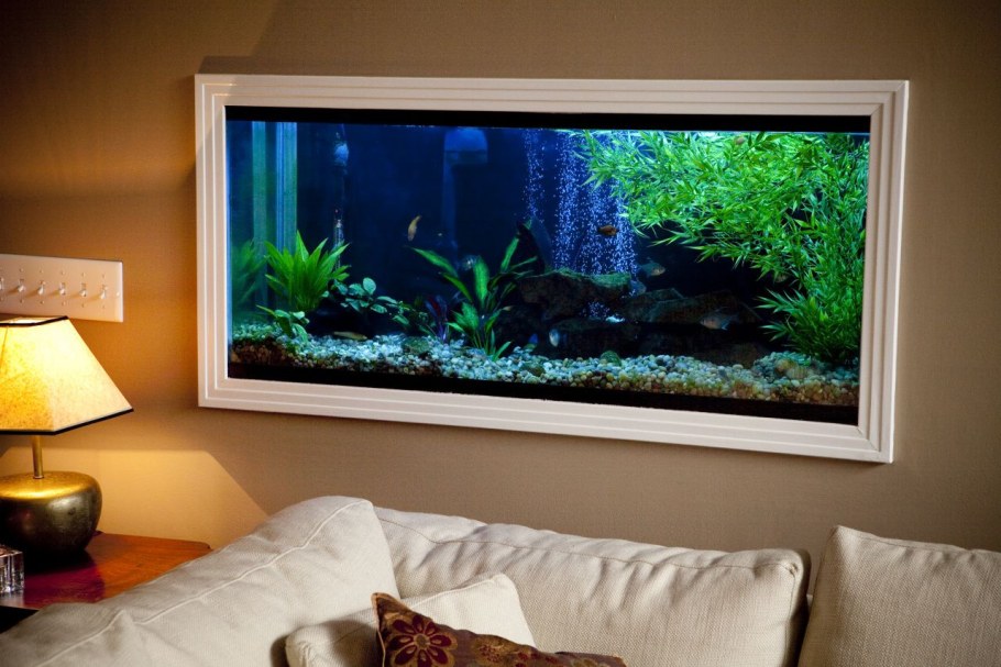 Аквариум для рыбок настенный