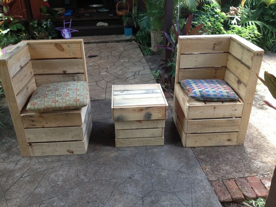 Садовая мебель из ящиков