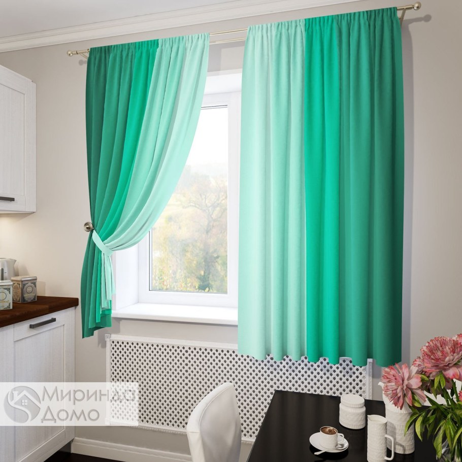 Шторы Верди морская волна